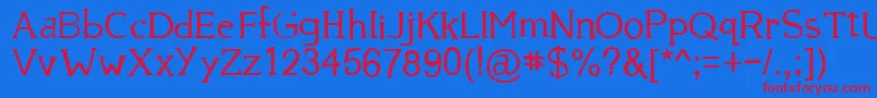 39smooth-Schriftart – Rote Schriften auf blauem Hintergrund