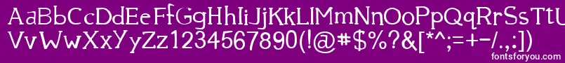 Fonte 39smooth – fontes brancas em um fundo violeta