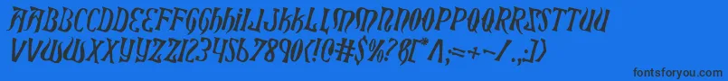 Xiphoscrot Font – Black Fonts on Blue Background