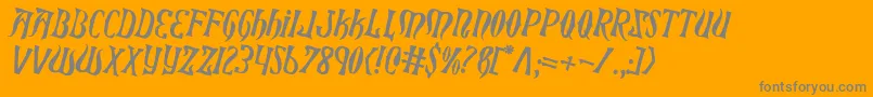 Xiphoscrot Font – Gray Fonts on Orange Background