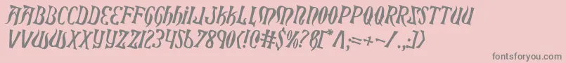 Xiphoscrot Font – Gray Fonts on Pink Background