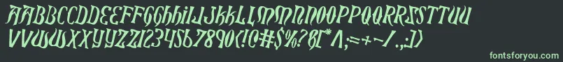 Xiphoscrot Font – Green Fonts on Black Background