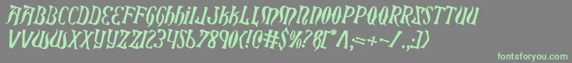 Xiphoscrot Font – Green Fonts on Gray Background