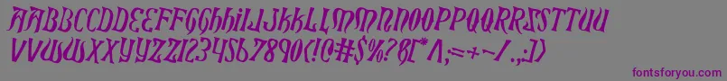 Xiphoscrot Font – Purple Fonts on Gray Background