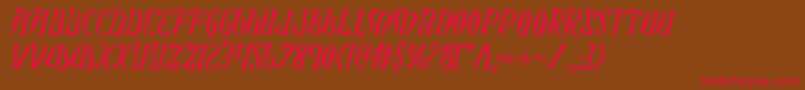 Xiphoscrot Font – Red Fonts on Brown Background