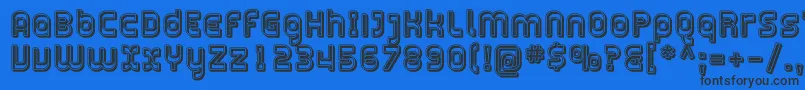 PlasmaticaOpen-Schriftart – Schwarze Schriften auf blauem Hintergrund