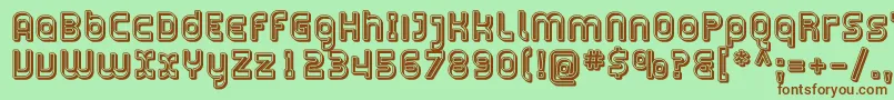 PlasmaticaOpen Font – Brown Fonts on Green Background