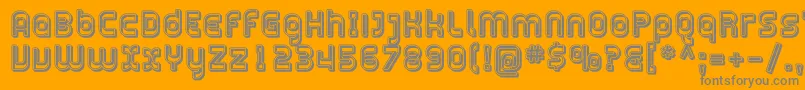 PlasmaticaOpen Font – Gray Fonts on Orange Background