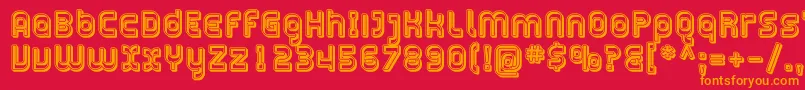 PlasmaticaOpen Font – Orange Fonts on Red Background