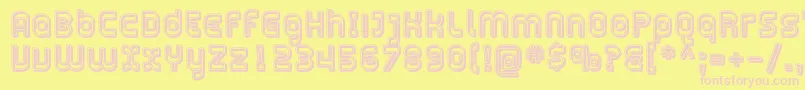 PlasmaticaOpen Font – Pink Fonts on Yellow Background