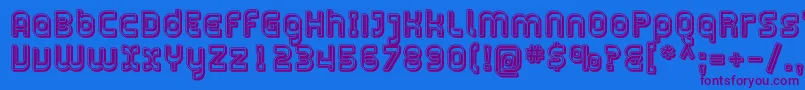 PlasmaticaOpen Font – Purple Fonts on Blue Background