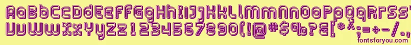 PlasmaticaOpen Font – Purple Fonts on Yellow Background