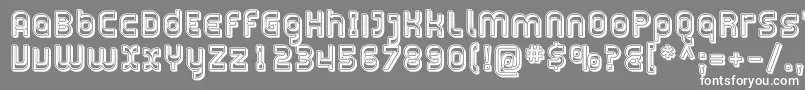 フォントPlasmaticaOpen – 灰色の背景に白い文字