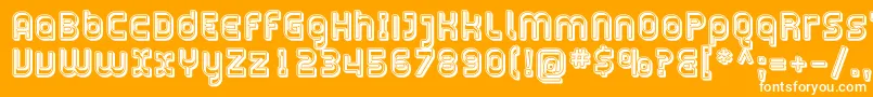 PlasmaticaOpen Font – White Fonts on Orange Background