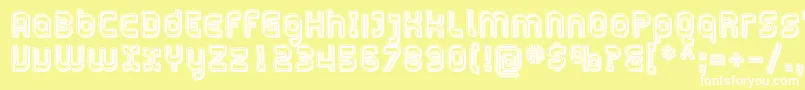 PlasmaticaOpen Font – White Fonts on Yellow Background