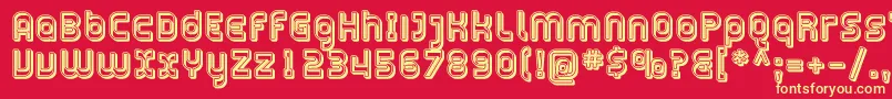 PlasmaticaOpen Font – Yellow Fonts on Red Background