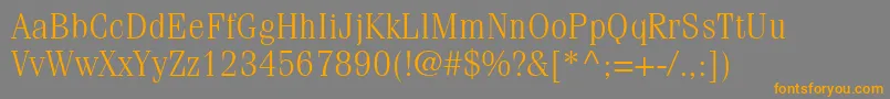 Шрифт ItcFeniceLtLight – оранжевые шрифты на сером фоне