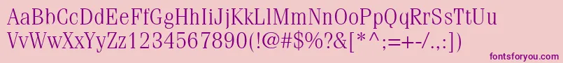 fuente ItcFeniceLtLight – Fuentes Moradas Sobre Fondo Rosa