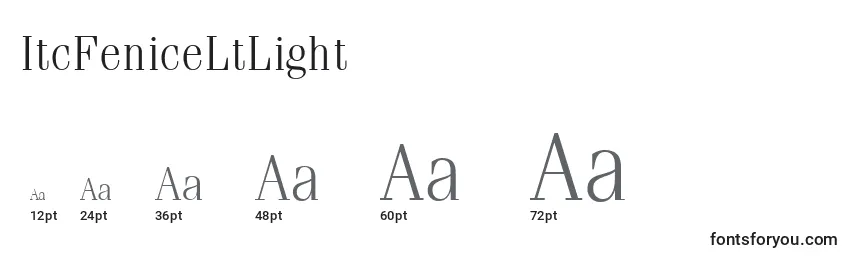 ItcFeniceLtLight Font Sizes