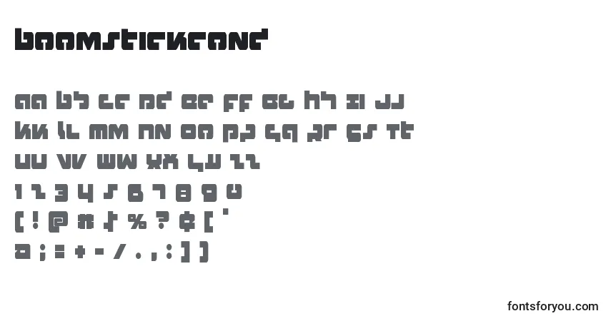 Boomstickcond-fontti – aakkoset, numerot, erikoismerkit