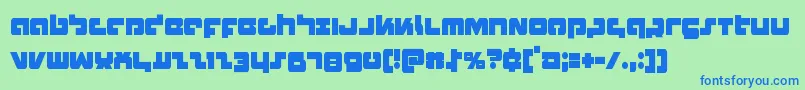 Boomstickcond Font – Blue Fonts on Green Background