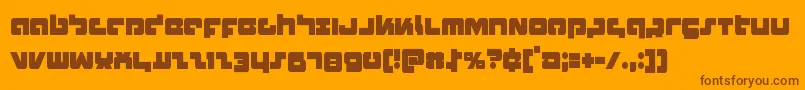 Boomstickcond Font – Brown Fonts on Orange Background