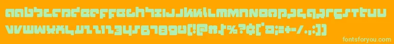 Boomstickcond Font – Green Fonts on Orange Background