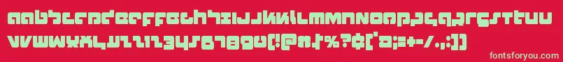 Boomstickcond Font – Green Fonts on Red Background