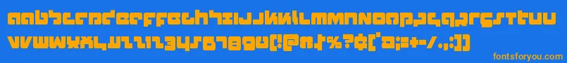 Boomstickcond Font – Orange Fonts on Blue Background