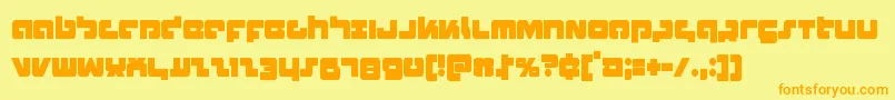 Boomstickcond Font – Orange Fonts on Yellow Background