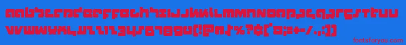 Boomstickcond Font – Red Fonts on Blue Background