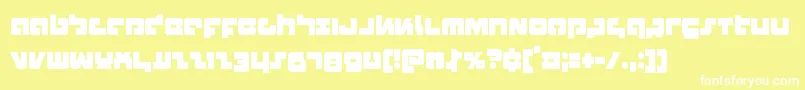 Boomstickcond Font – White Fonts on Yellow Background