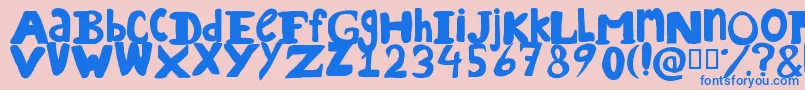 DreamdaddyRegular Font – Blue Fonts on Pink Background