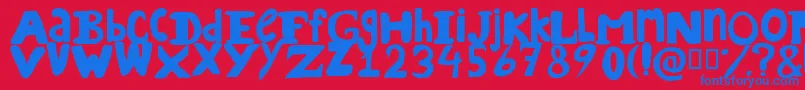 DreamdaddyRegular Font – Blue Fonts on Red Background