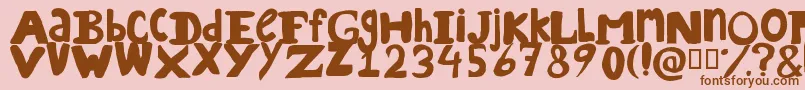 DreamdaddyRegular Font – Brown Fonts on Pink Background