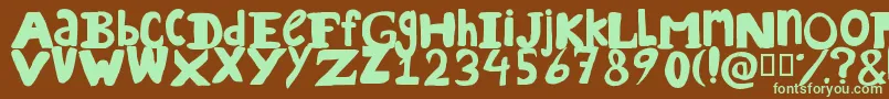 DreamdaddyRegular Font – Green Fonts on Brown Background