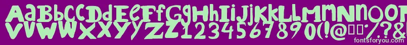 DreamdaddyRegular Font – Green Fonts on Purple Background