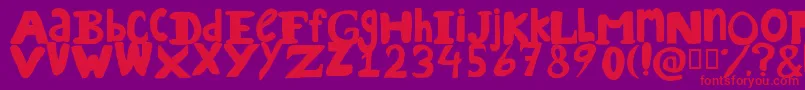 DreamdaddyRegular Font – Red Fonts on Purple Background