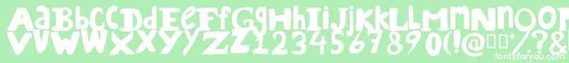 DreamdaddyRegular Font – White Fonts on Green Background