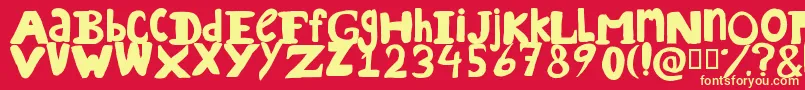 DreamdaddyRegular Font – Yellow Fonts on Red Background