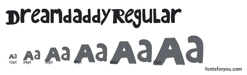 DreamdaddyRegular Font Sizes