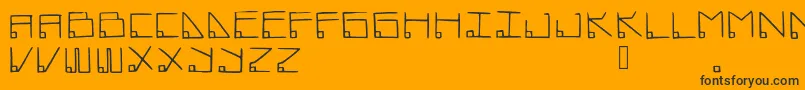 Datamost Font – Black Fonts on Orange Background