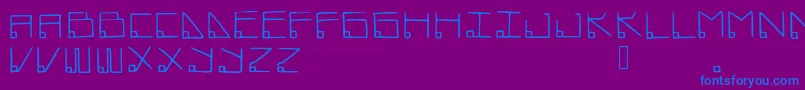 Datamost Font – Blue Fonts on Purple Background