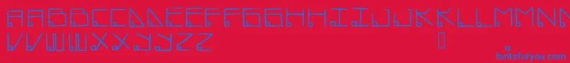 Datamost Font – Blue Fonts on Red Background