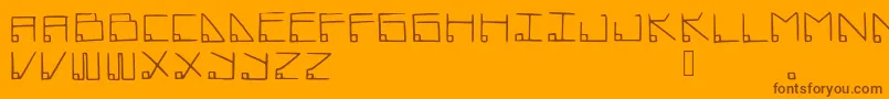 Datamost Font – Brown Fonts on Orange Background