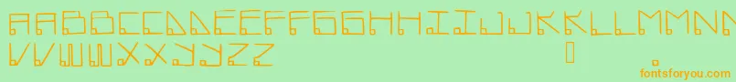 Datamost Font – Orange Fonts on Green Background