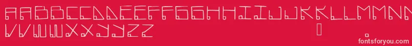 Datamost Font – Pink Fonts on Red Background