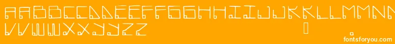 Datamost Font – White Fonts on Orange Background