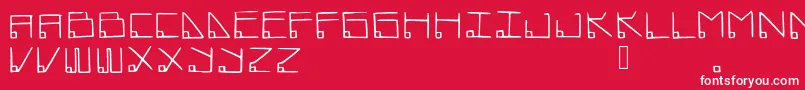 フォントDatamost – 赤い背景に白い文字