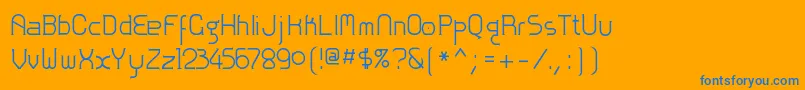 Zolofn Font – Blue Fonts on Orange Background